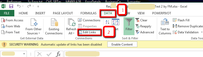 Microsoft Excel - Edit Linked Files