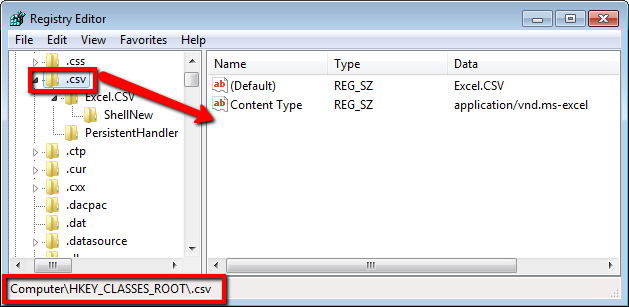 SharePoint - Deleted PerceivedType entry from Registry for .CSV Extension on user PC